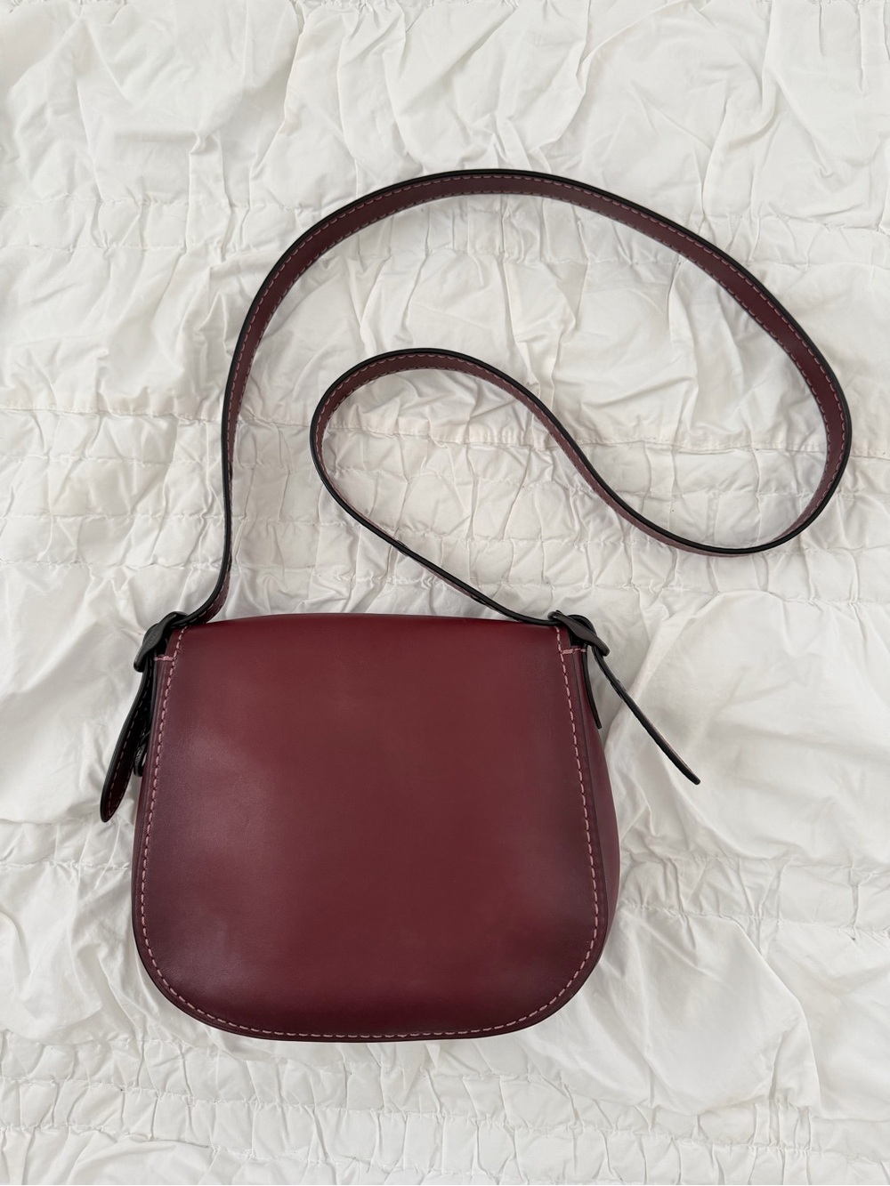 Vintage Classic Coach 1941 Saddlebag 23 Oxblood Glove Tanned Leather SD-20115 - Picture 2 of 7
